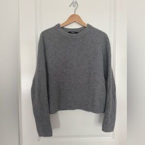 Quince Mongolia Cashmere Sweater. Grey. Size Large